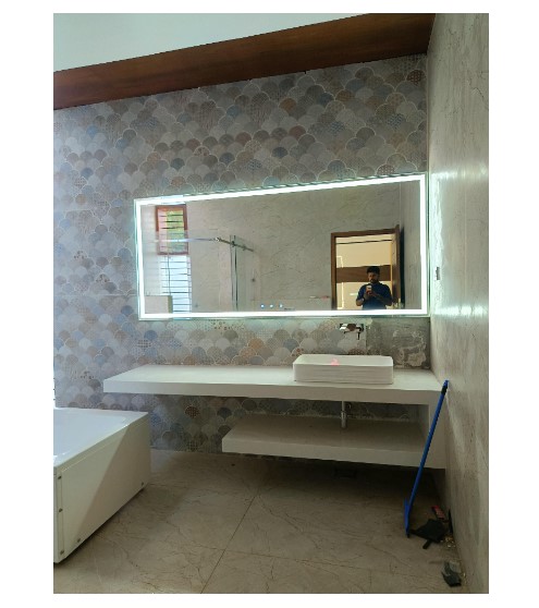 Vertical Fixed Rectangle Shaped Led Mirror BM - 39