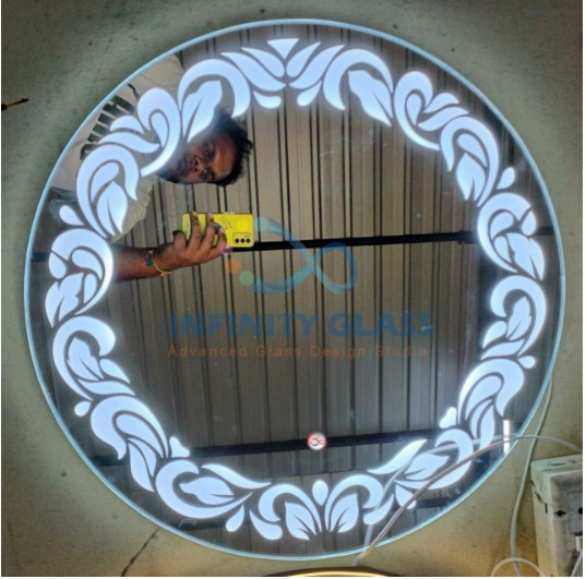 Discover Modern Designer With Out Frame LED Mirror 36'dia - LH129