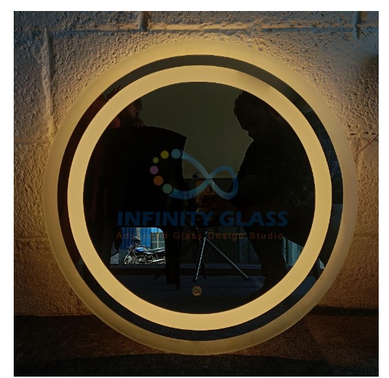 Discover Modern Bathroom Front and Back Light Round LED Mirrors LH82