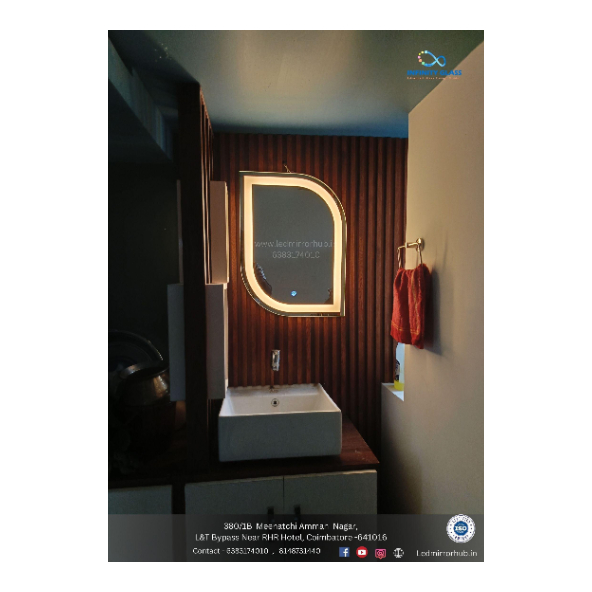 Leaf Designed Sharp Edges Led Mirror BM - 47