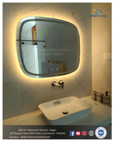 Ungeometric Shaped Back Side Color Led Mirror BM - 06