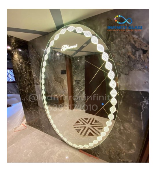 2 inch Spark Designed Round Shaped Led Mirror DM - 04