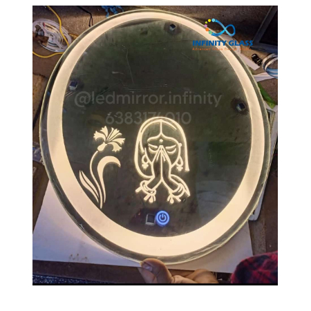 Oval Shaped Welcome Designed Led Mirror DM - 02