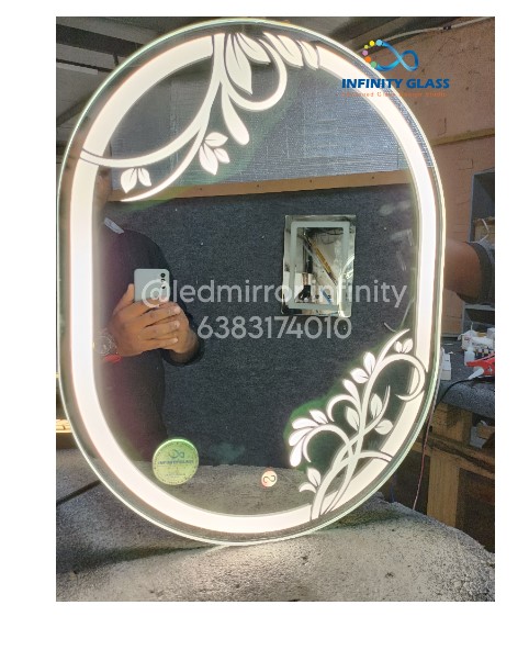 Capsule Shaped Corner Designed Led Mirror BM - 13