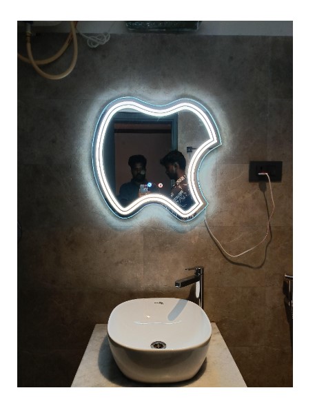 Modern Apple designer unshaped Living room kids LED mirrors LH94