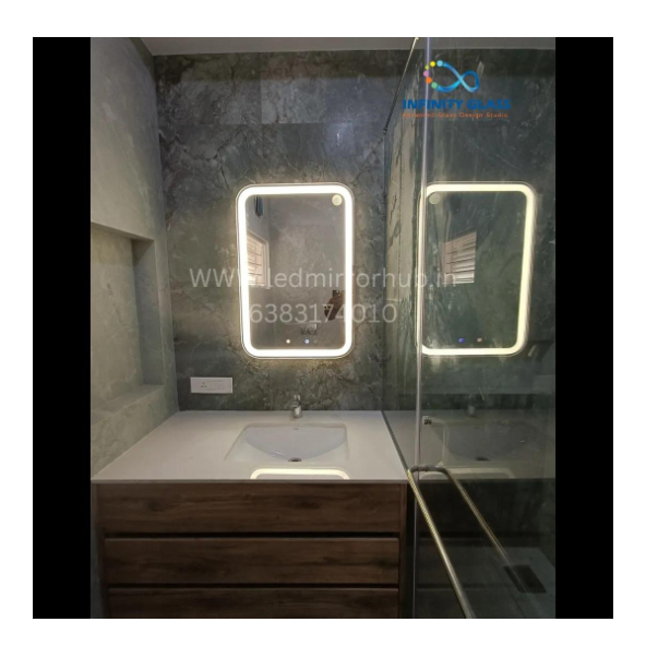 4*2 Rectangle Shaped Bathroom Led Mirror BM - 42