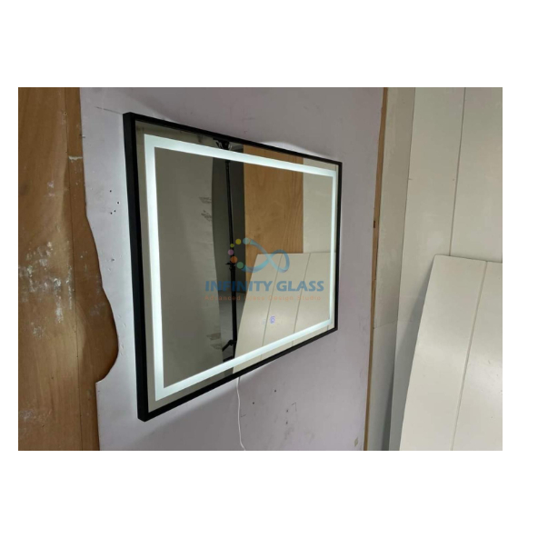 Rectangular Shaped Black Framed Led Mirror FLM - 03