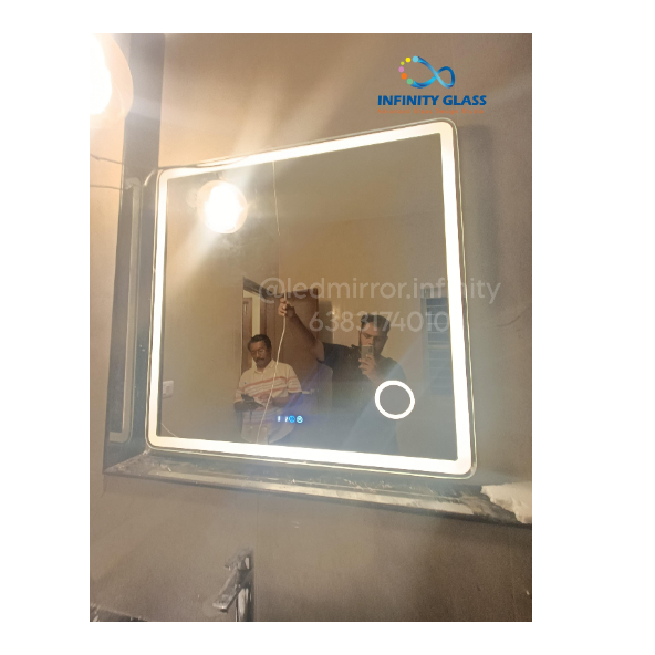 4*4 Matrix Square Shaped Corner Curved Led Mirror BM - 52
