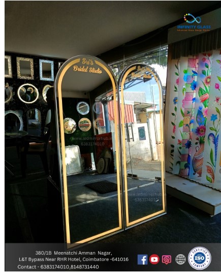 Top Arch Make Up Led Mirror With Sticker MM - 03