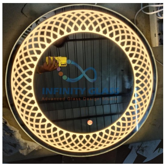 Affordable Touch Designer Mirror with LED Round 1.5' Dia LH115