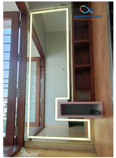 Customized Shaped Wardrobe Led Mirror With Sensor WM - 11