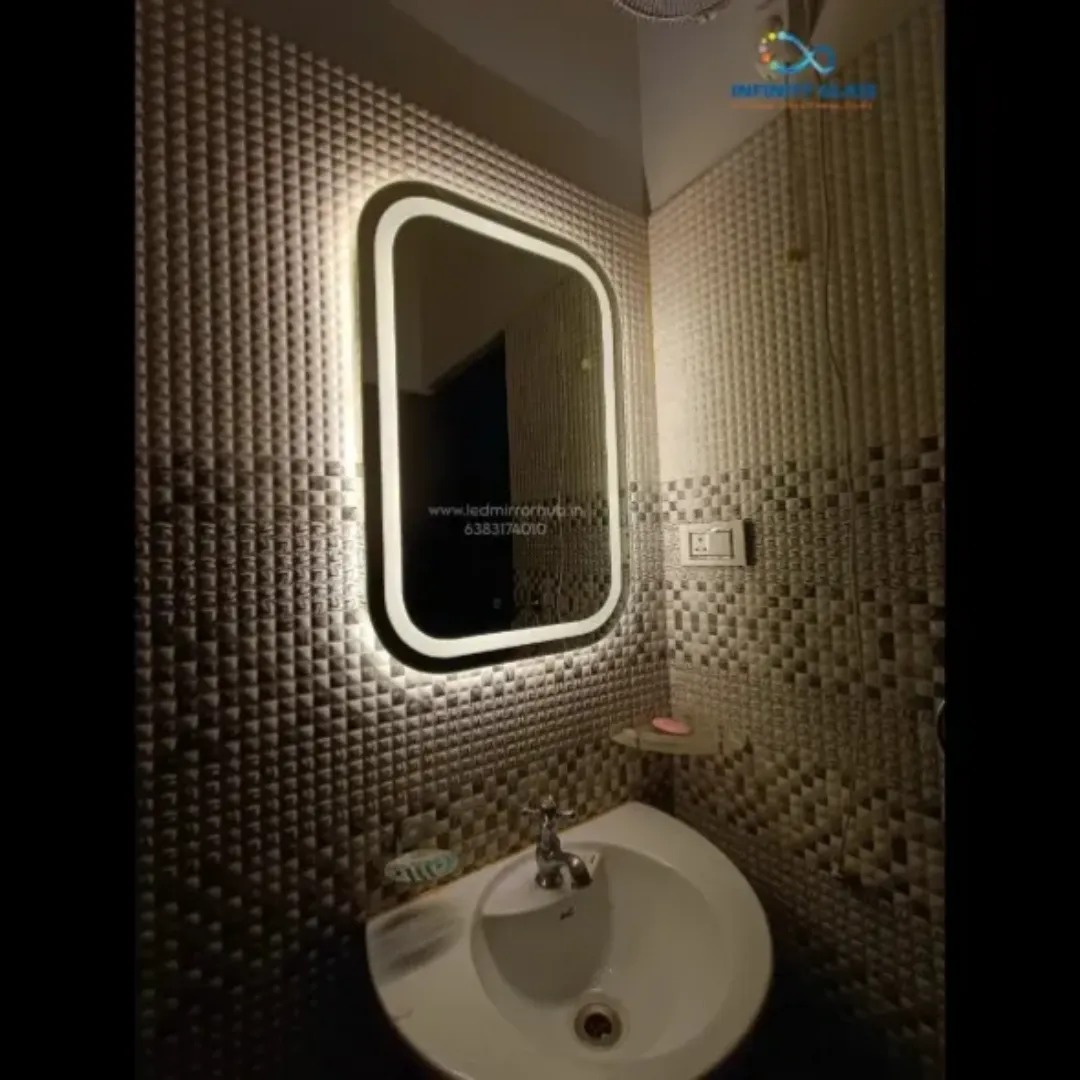 Frameless bathroom backlit smart mirror Double light Rectangle2X2 LH16