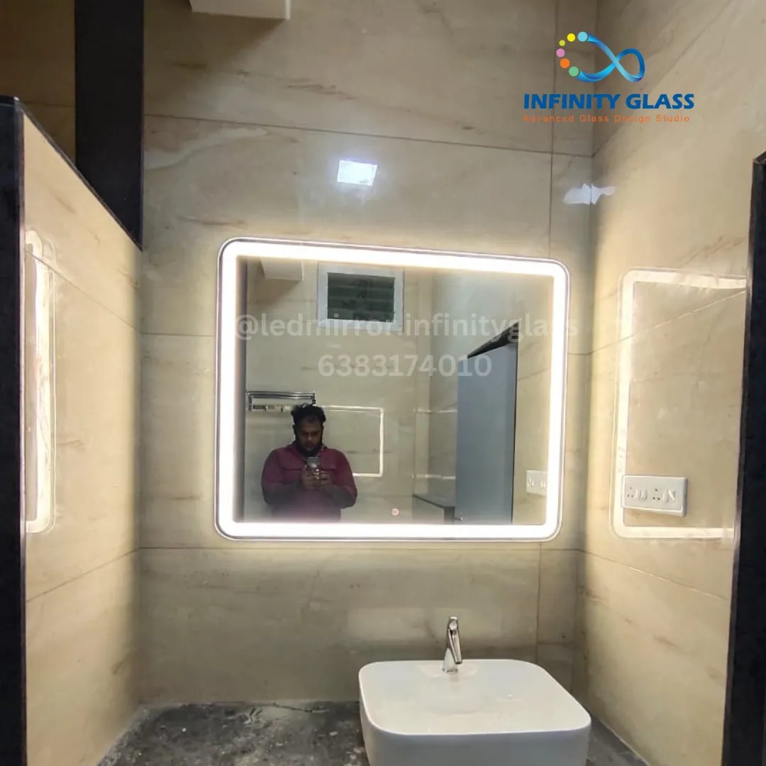 Upgrade with Rectangle LED Bathroom Mirror Single colour 3"2" LH55