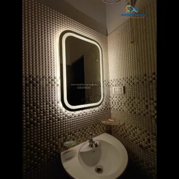 Frameless bathroom backlit smart mirror Double light Rectangle2X2 LH16