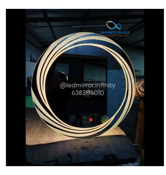 2*2 Round Shaped line Designed Led Mirror DM - 18