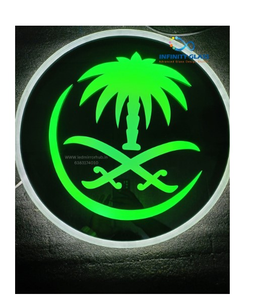 18 inch Round Knife & Tree Designed Led Mirror DM - 03