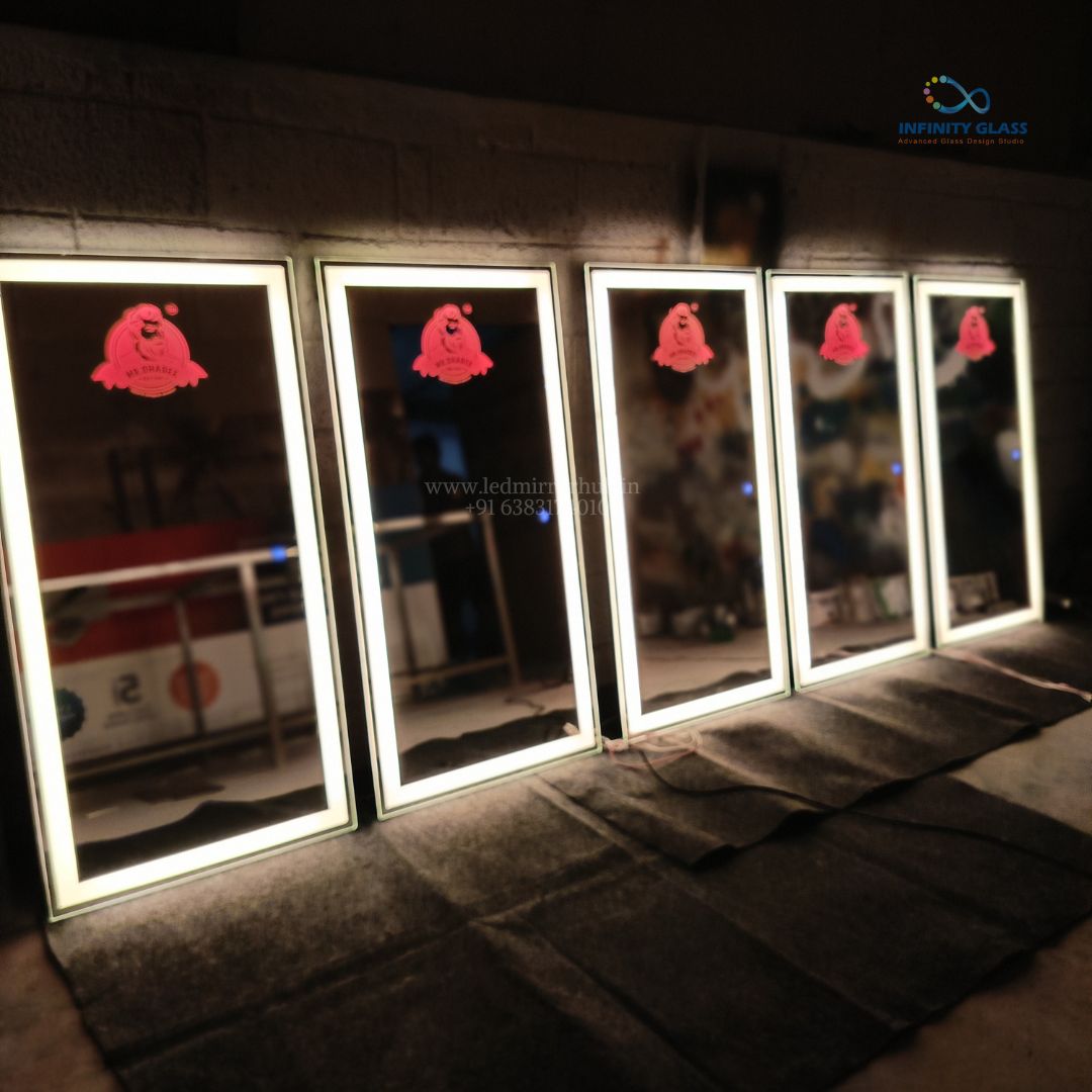 Stylish saloon and spa modern light LED Mirror with logo LH116